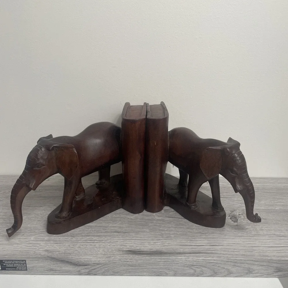Elephant Bookends Jacaranda‎ Wood 12
